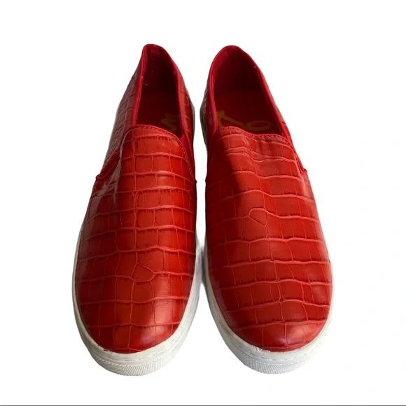 Sam Edelman Lacey Croc Embossed Slipon Shoes Sz 11 - Picture 6 of 7